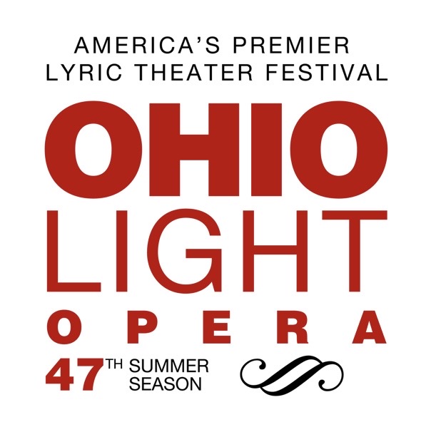 Poster announcing America’s premier lyric theater festival: Ohio Light Opera, 47th Summer Season with decorative logo.