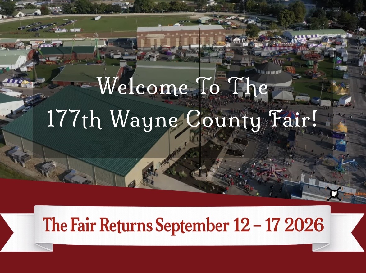 - St. Paul Hotel | Boutique Hotel Wooster Ohio Aerial view of a crowded county fair with rides, tents, and buildings; overlay text welcomes visitors to the 177th Wayne County Fair and lists the dates September 12–17, 2026.